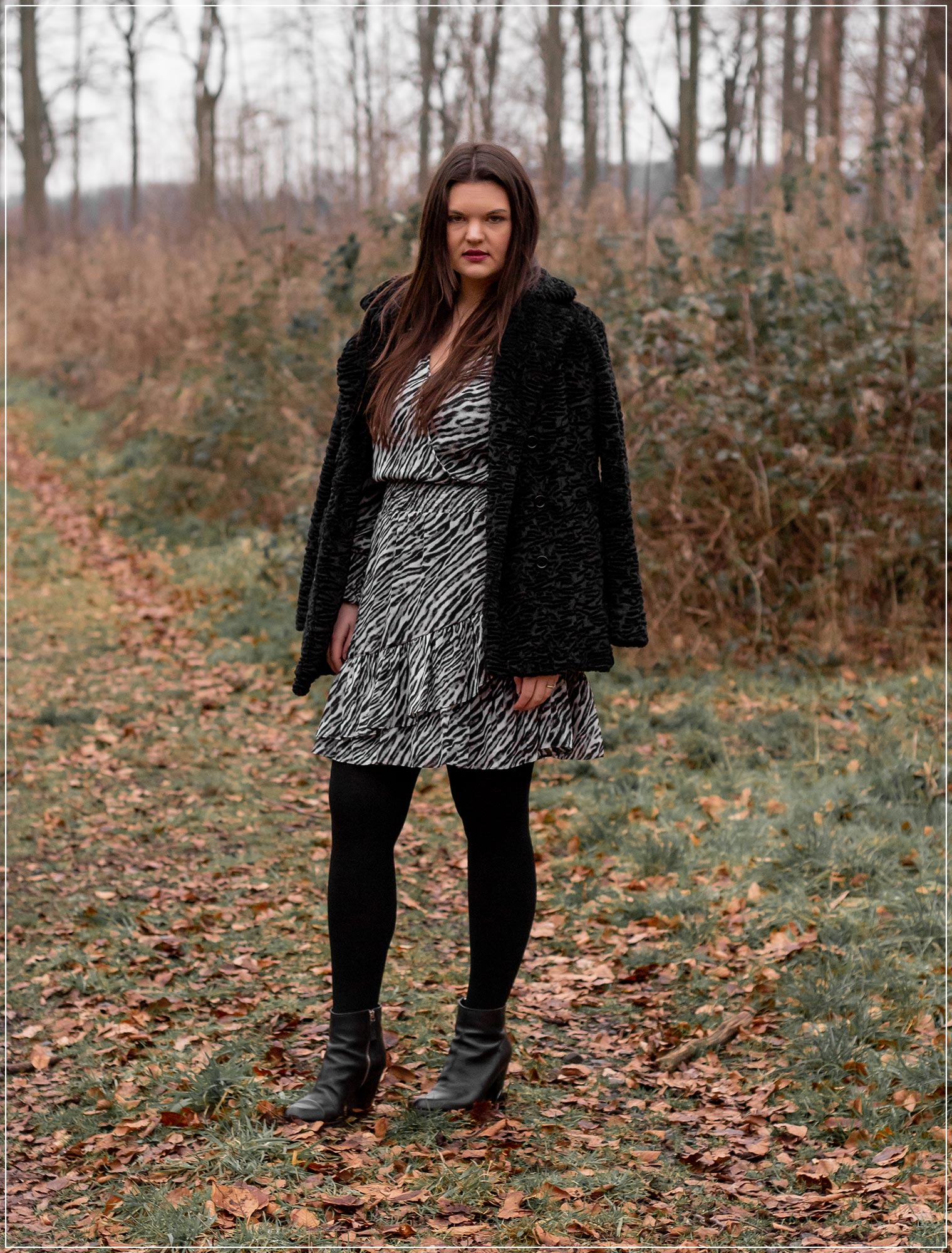 Animal-Print und Fake Fur als Winterlook stylen